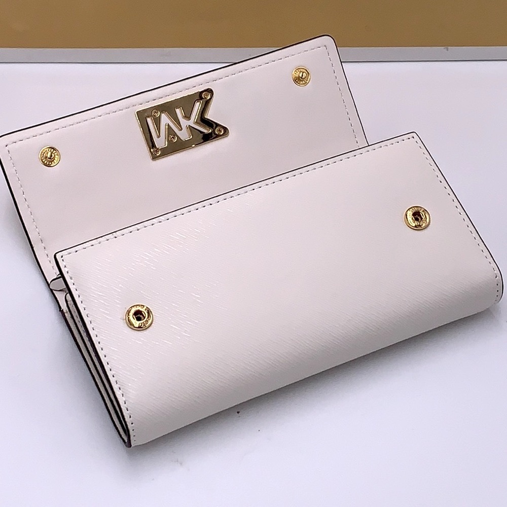 NWT MICHAEL KORS MIMI LARGE BIFOLD WALLET OPTIC WHITE COLOR - Picture 2 of 16